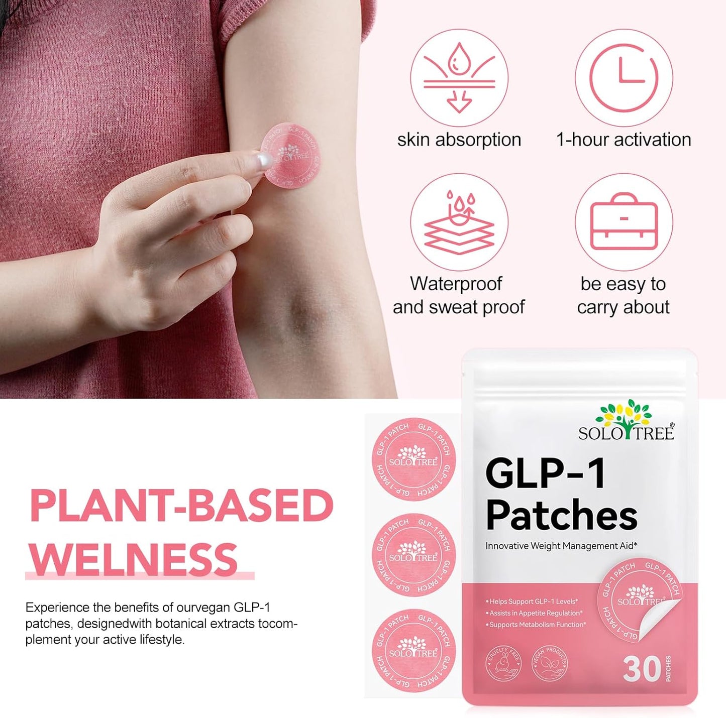 SoloTree: 30's Natural Transdermal GLP-1 Support Patches