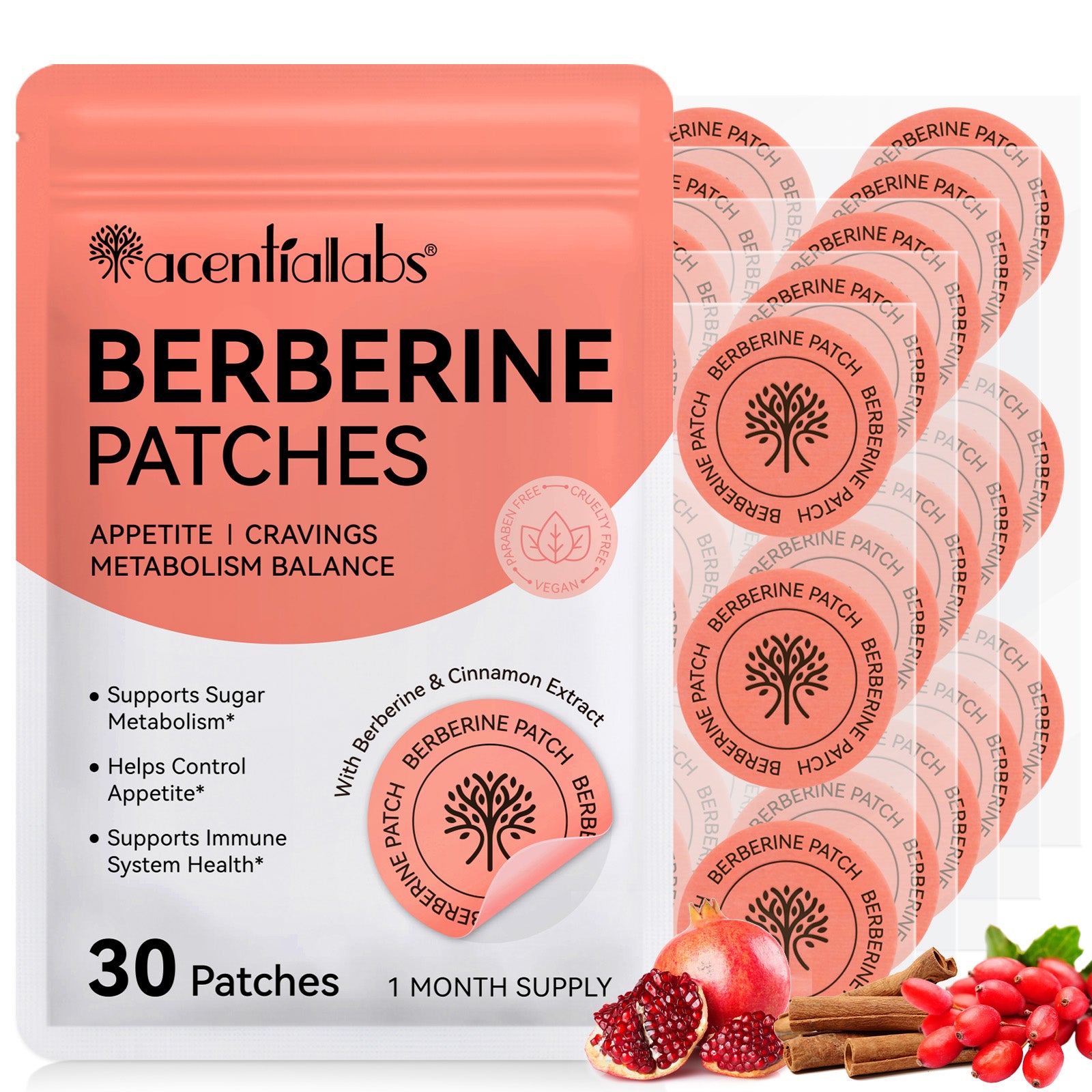 Acentialabs: 30's Natural Transdermal Berberine Patches – Soul