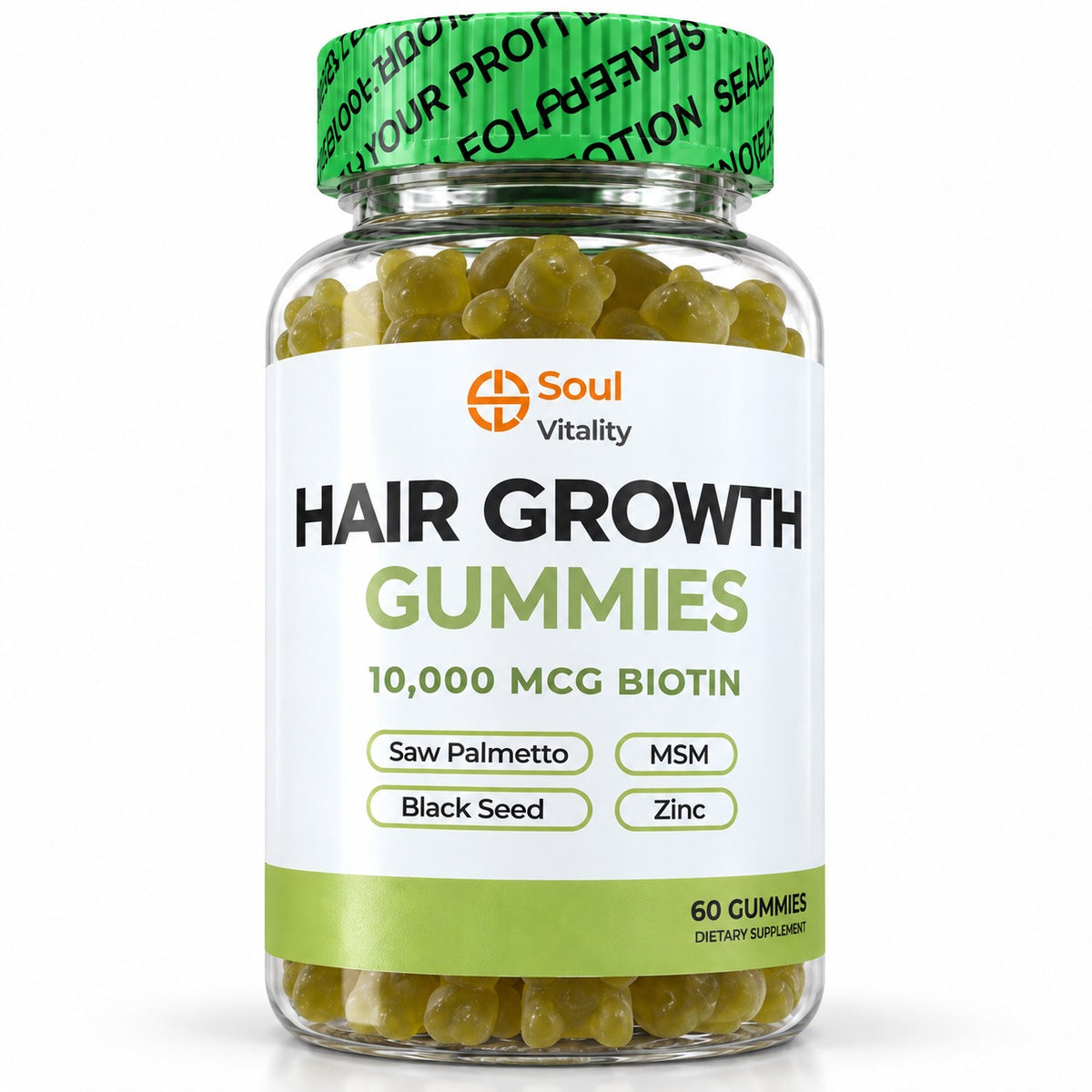Hair Growth Gummies – 10,000 mcg Biotin