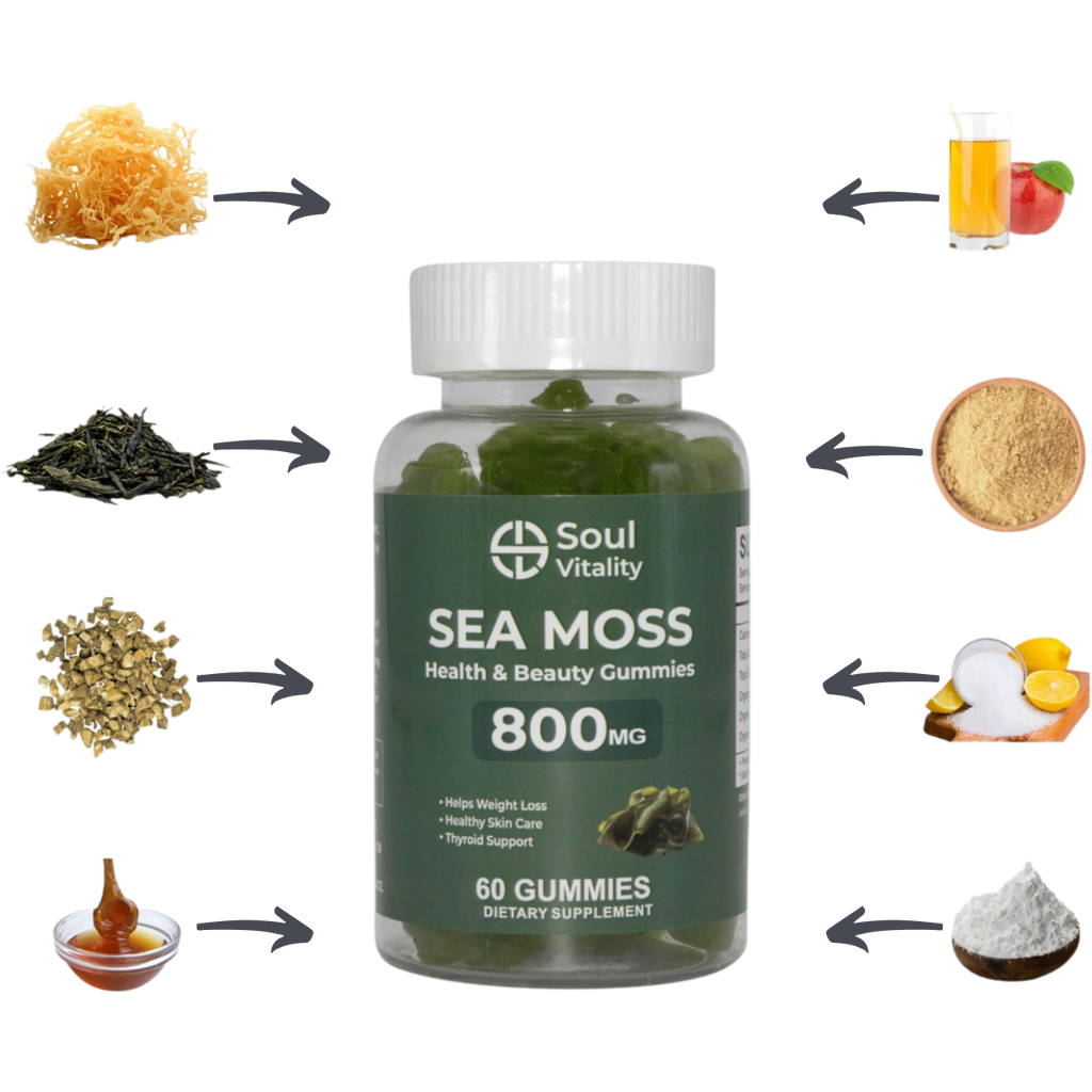Sea Moss / Health and Beauty 800mg - 60 Dietary Supplement Gummies