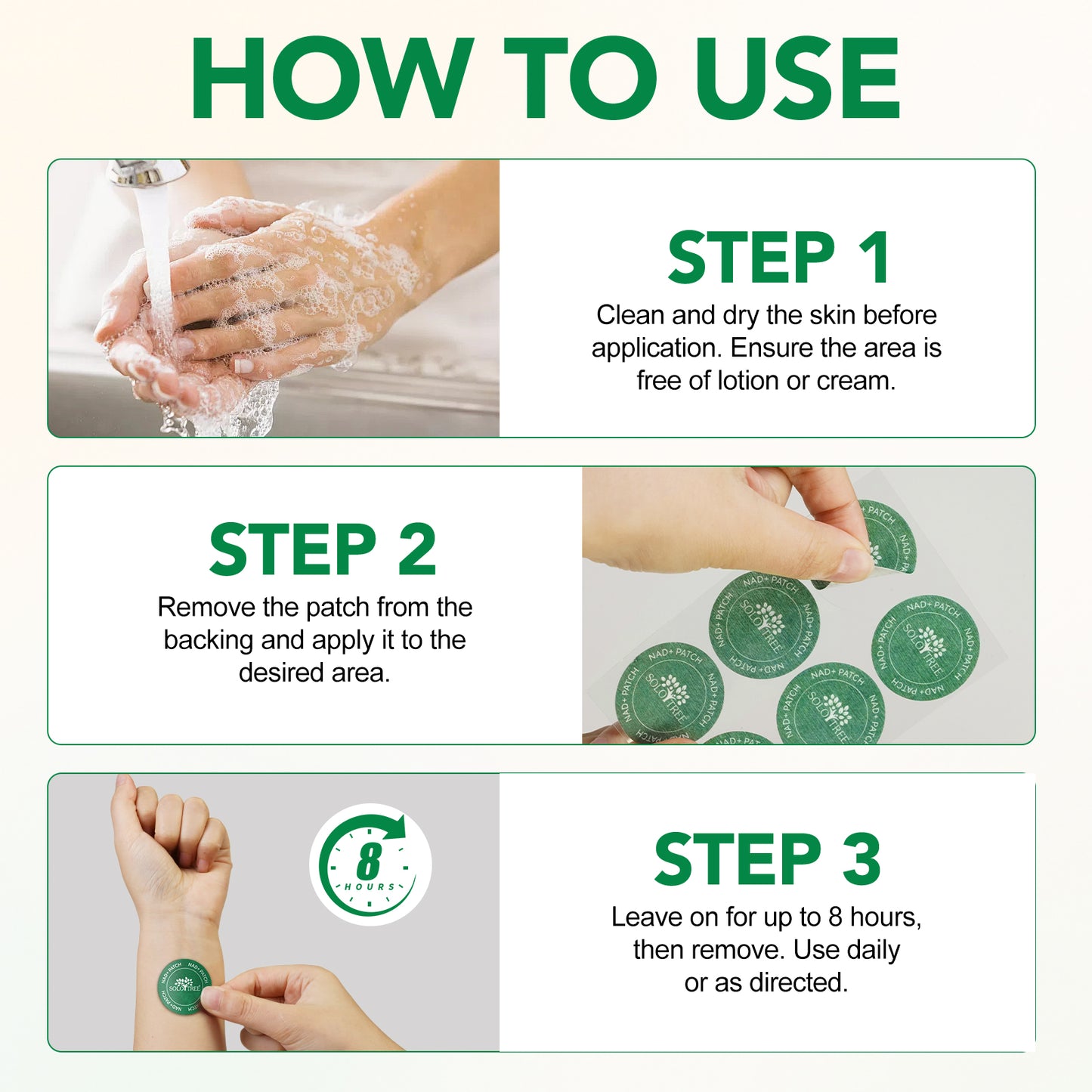 SoloTree: 30's Natural Transdermal NAD+ Patches