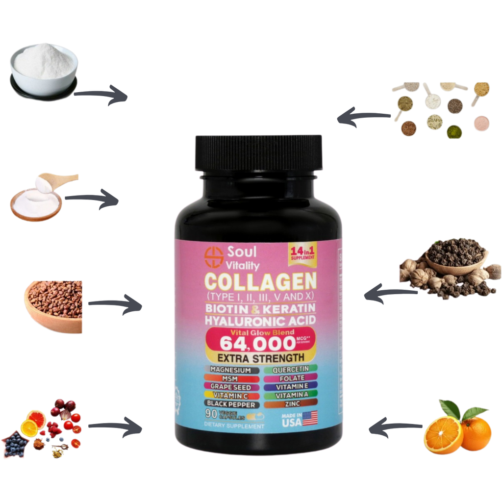 14-in-1 Collagen Vital Glow Blend - 90 Veggie Capsules