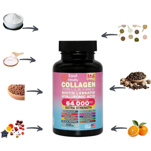 14-in-1 Collagen Vital Glow Blend - 90 Veggie Capsules