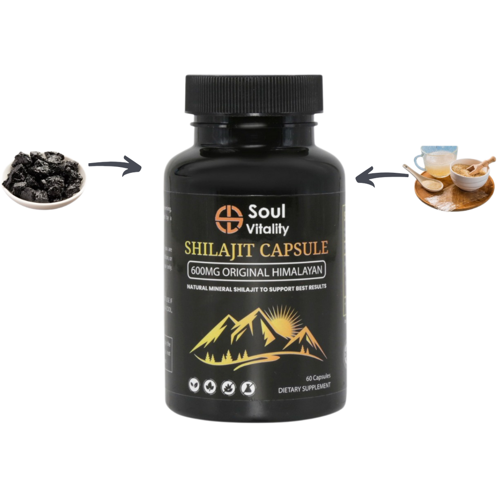 Shilajit Capsule with 600mg Original Himalayan - 60 Capsules
