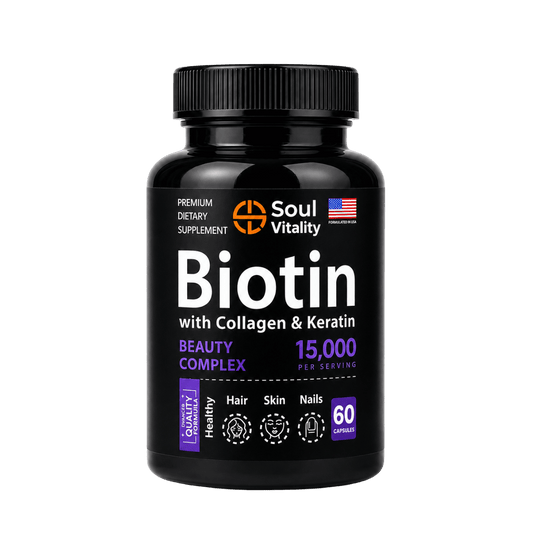 Biotin with Collagen & Keratin 15,000mcg Capsules