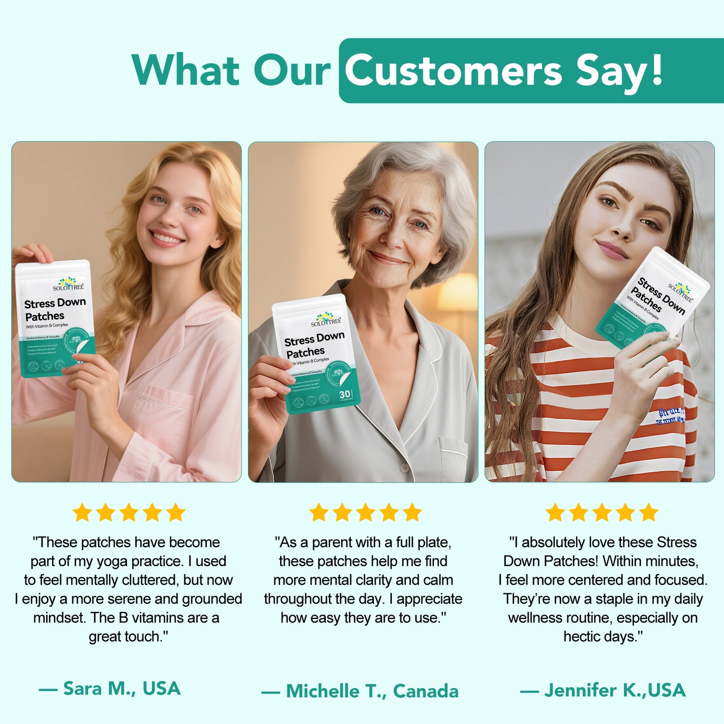 SoloTree: 30's Natural Transdermal Stress Support Patches