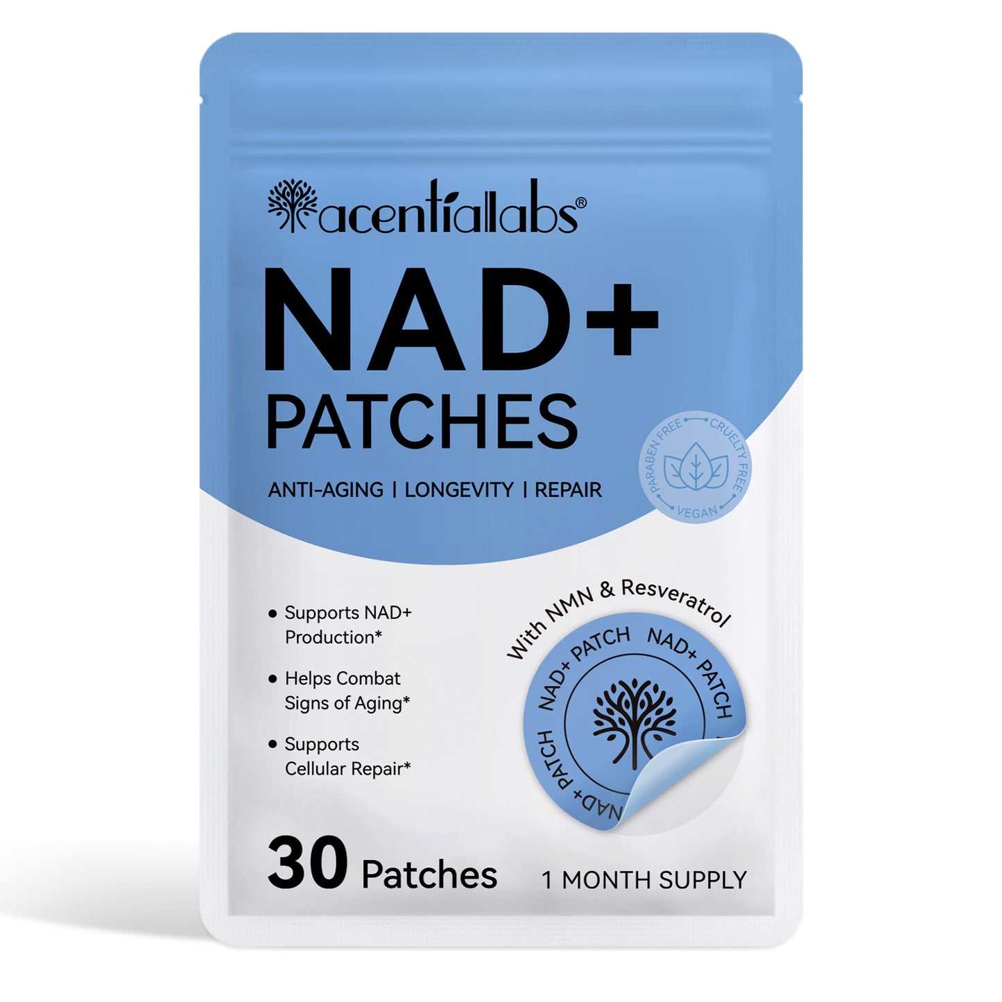 Acentialabs: 30's Transdermal Wellness Patches— NAD