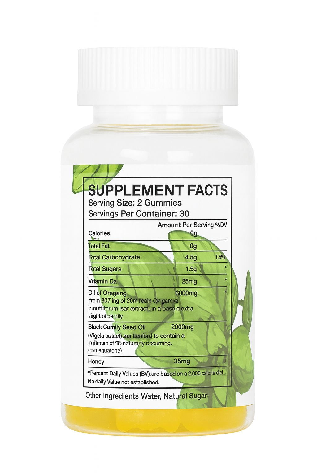 Oil of Oregano Gummies with Black Seed Oil & Vitamin D3
