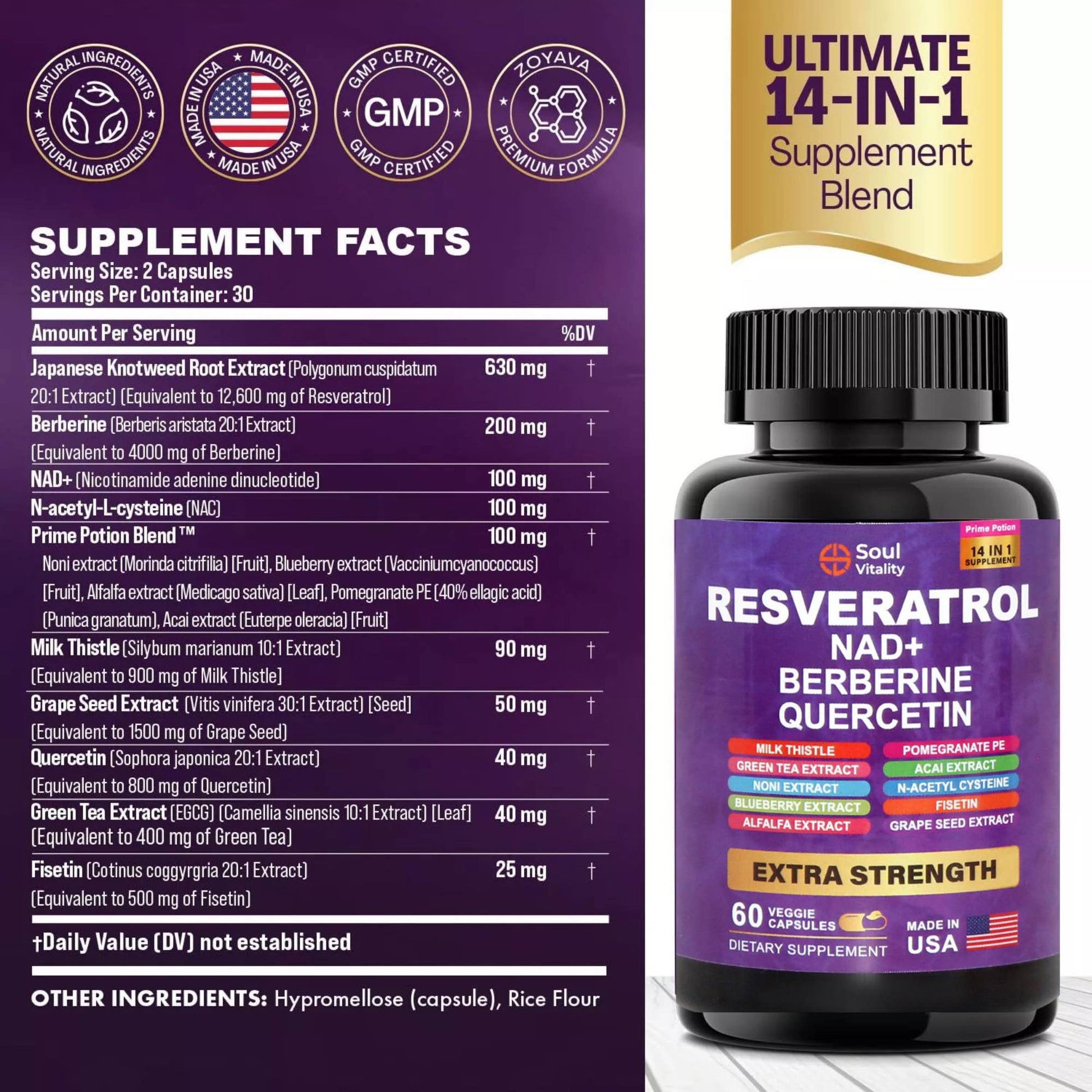 Resveratrol Longevity Complex (60 Capsules)