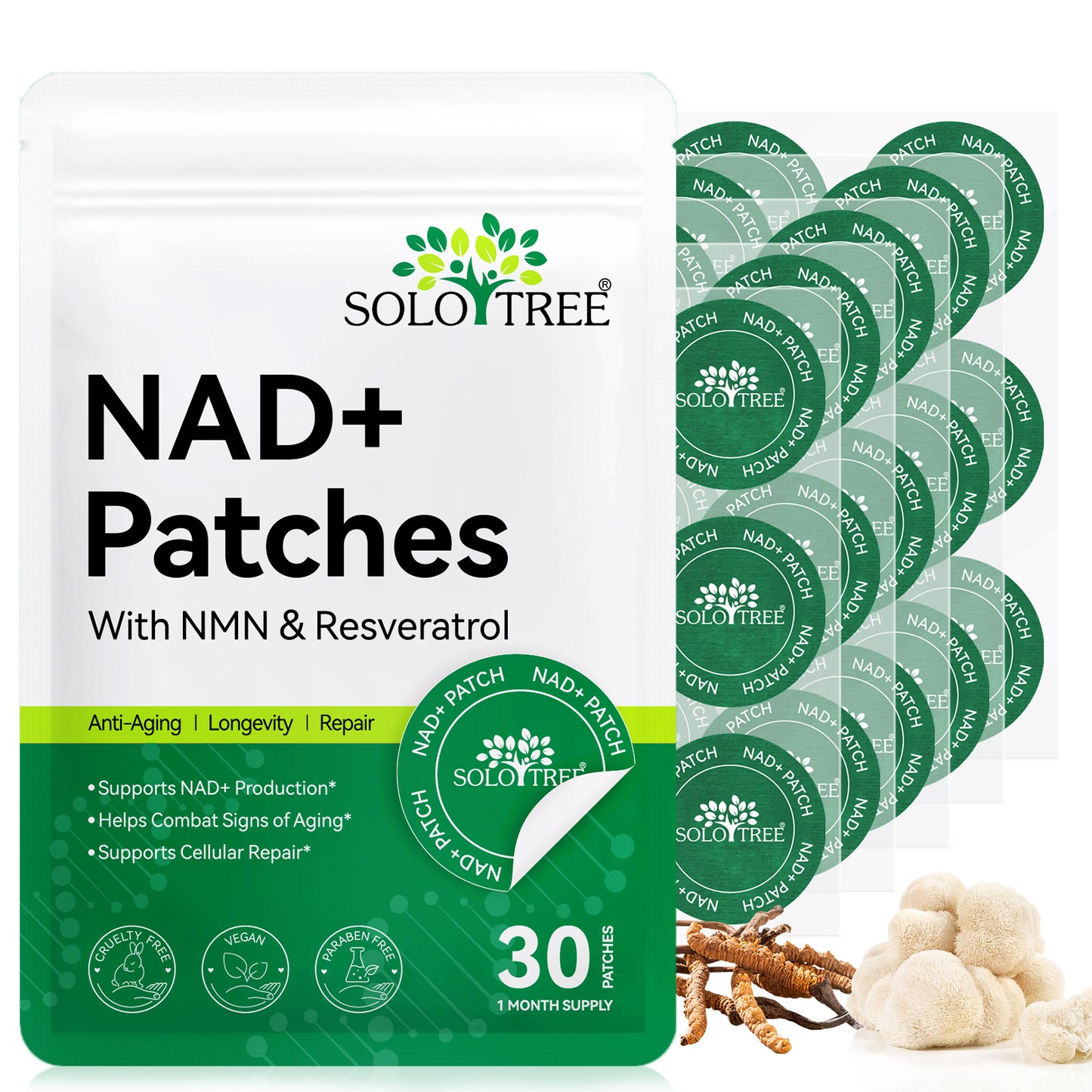 SoloTree: 30's Natural Transdermal NAD+ Patches
