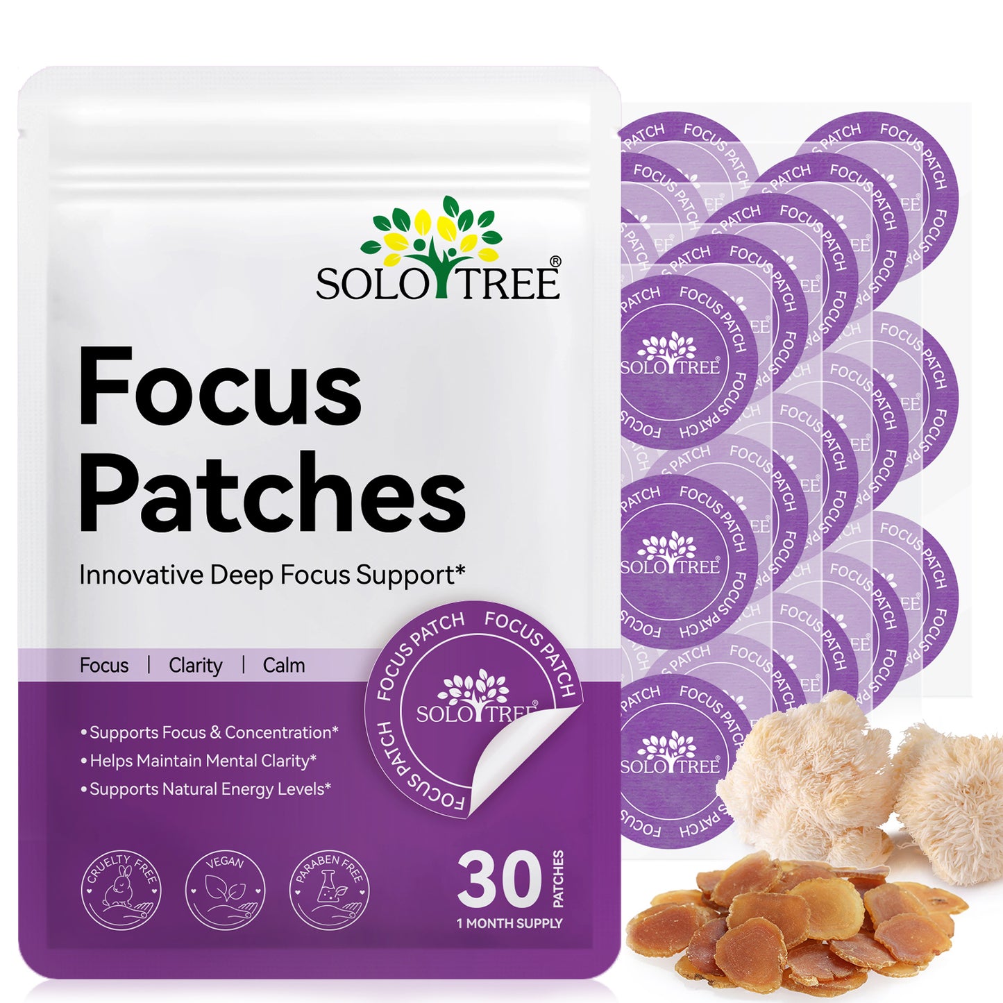 SoloTree: 30's Natural Transdermal Focus Support Patches