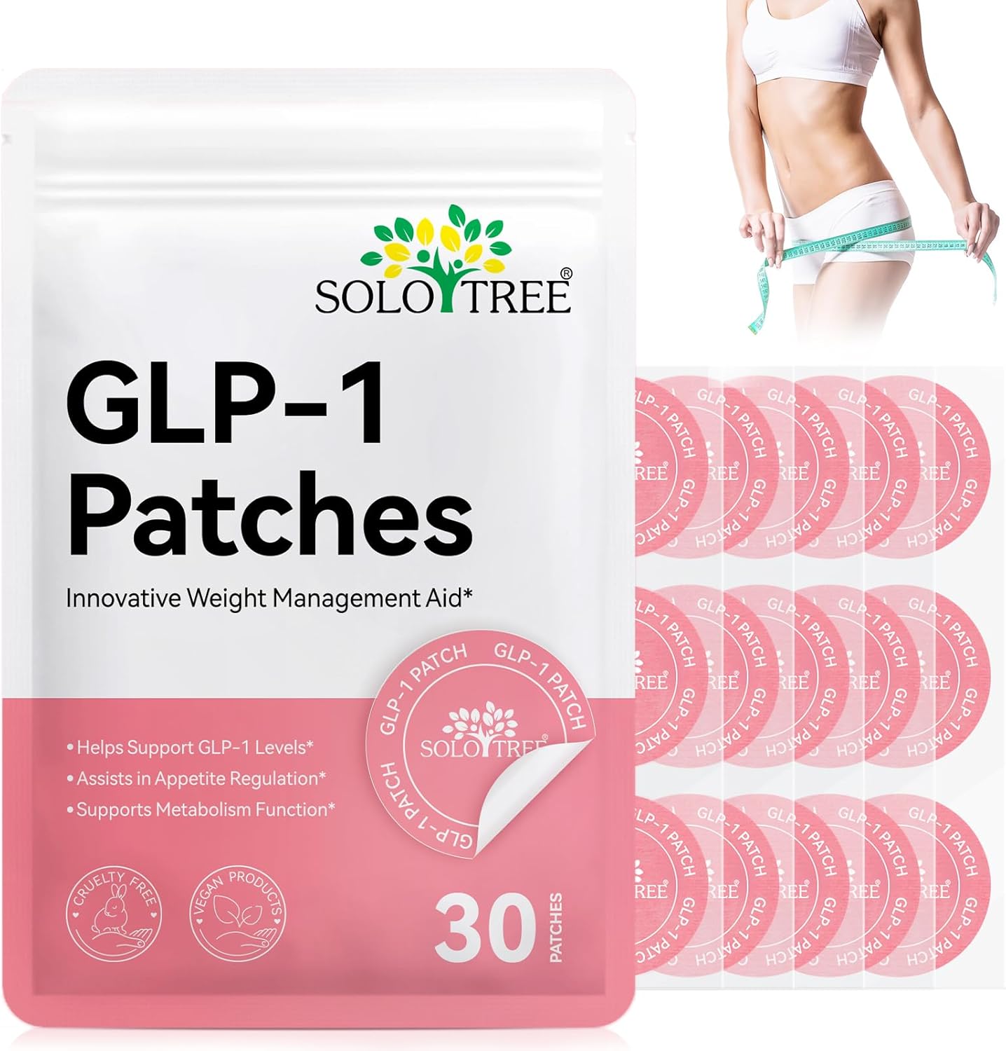 SoloTree: 30's Natural Transdermal GLP-1 Support Patches