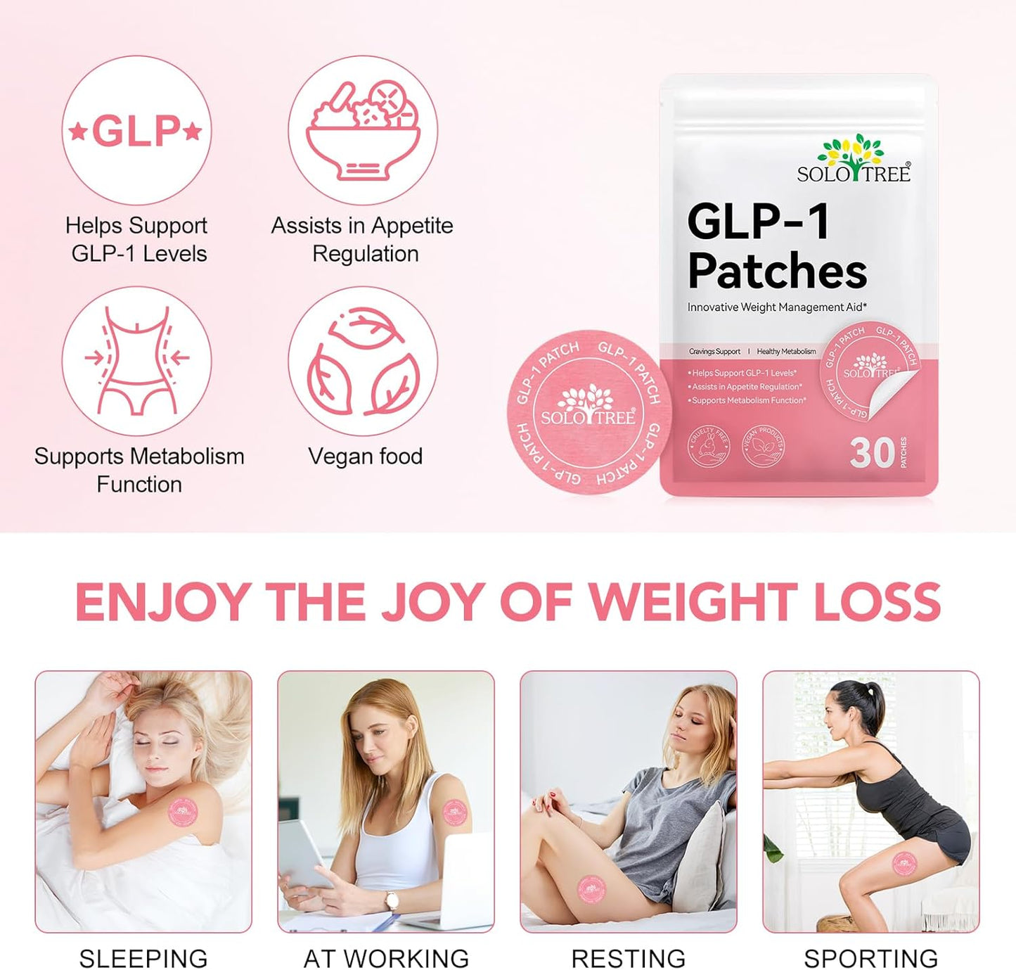 SoloTree: 30's Natural Transdermal GLP-1 Support Patches