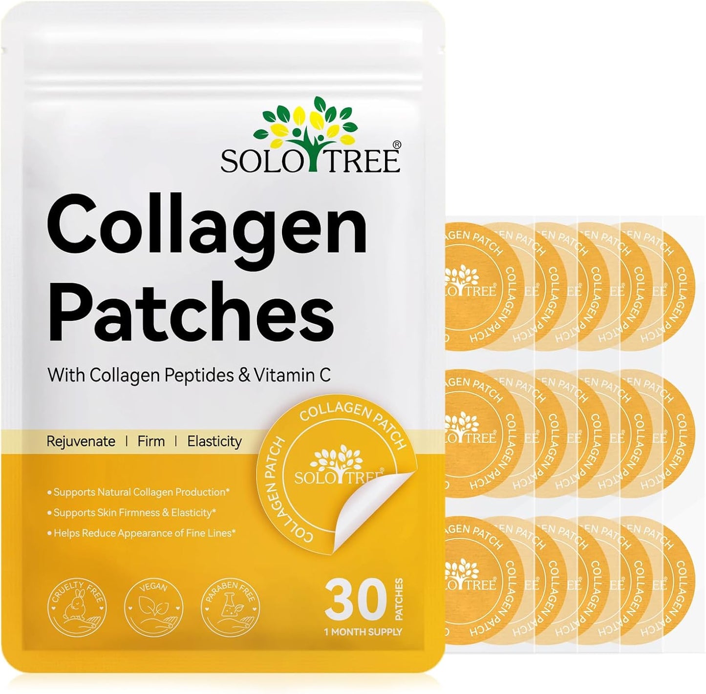 SoloTree: 30's Natural Transdermal Collagen Support Patches
