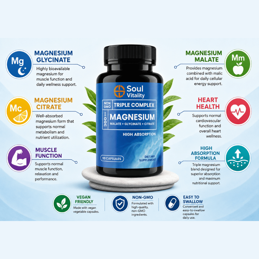 Triple Complex Magnesium 300mg Capsules