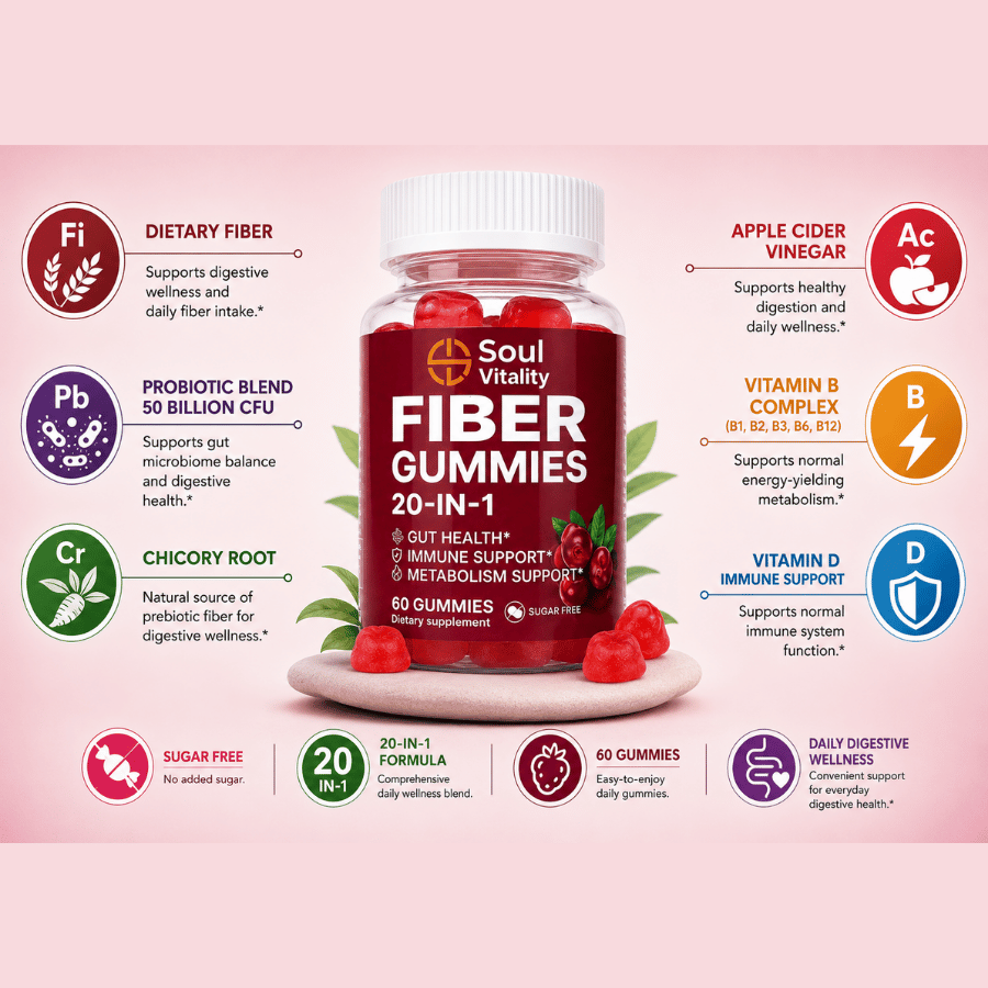 Fiber Gummies 20-in-1 – Gut Health, Immune & Metabolism Support