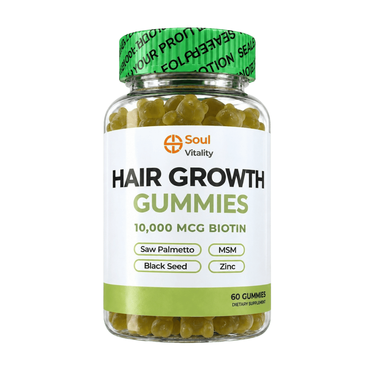 Hair Growth Gummies – 10,000 mcg Biotin