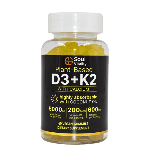 Plant-Based D3 + K2 Gummies with Calcium