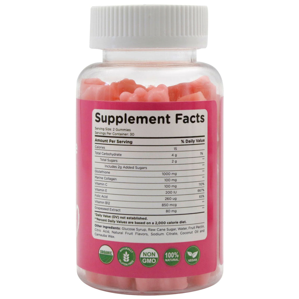 Glutathione Gummies 1000mg - 60 Dietary Supplement Gummies