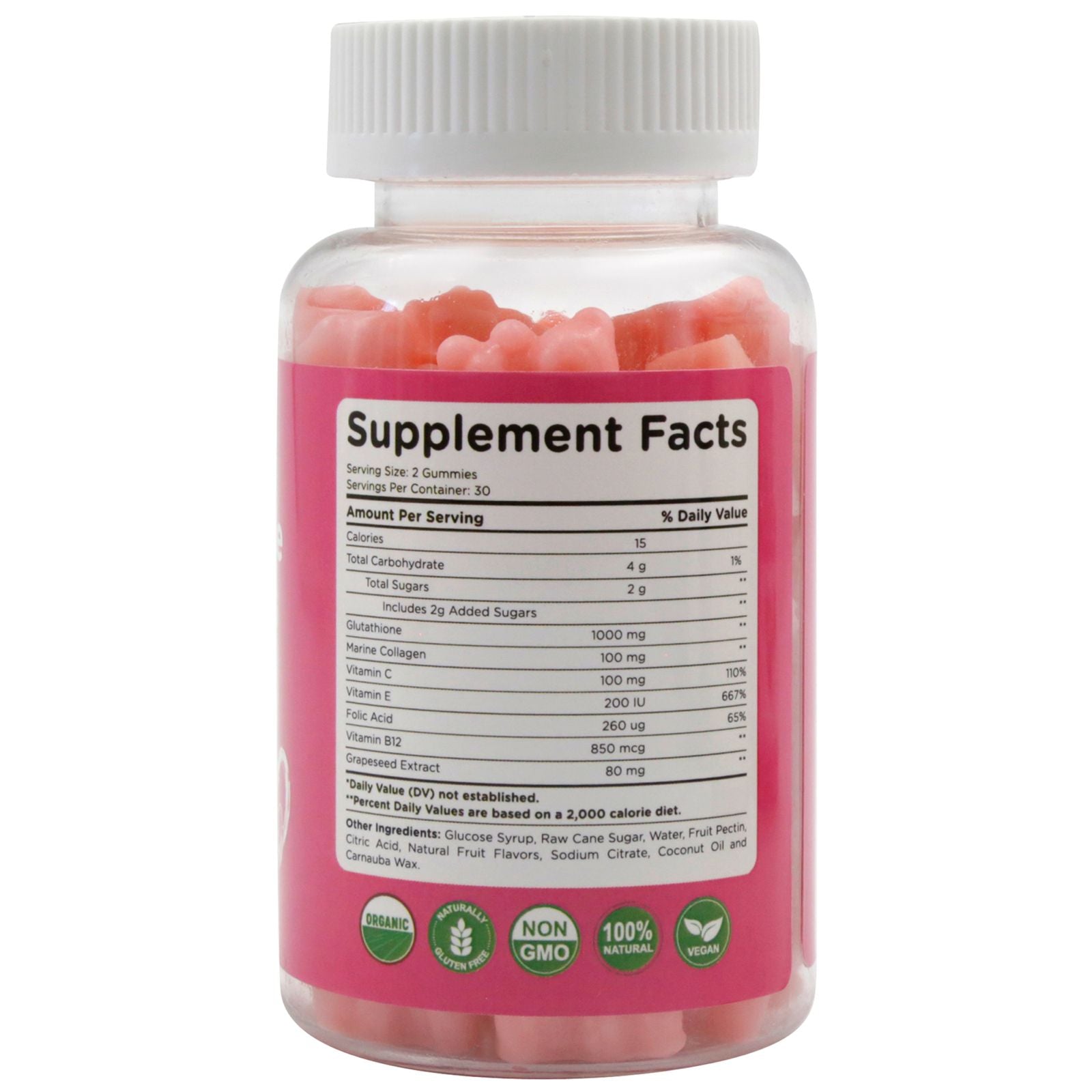 Glutathione Gummies 1000mg - 60 Dietary Supplement Gummies