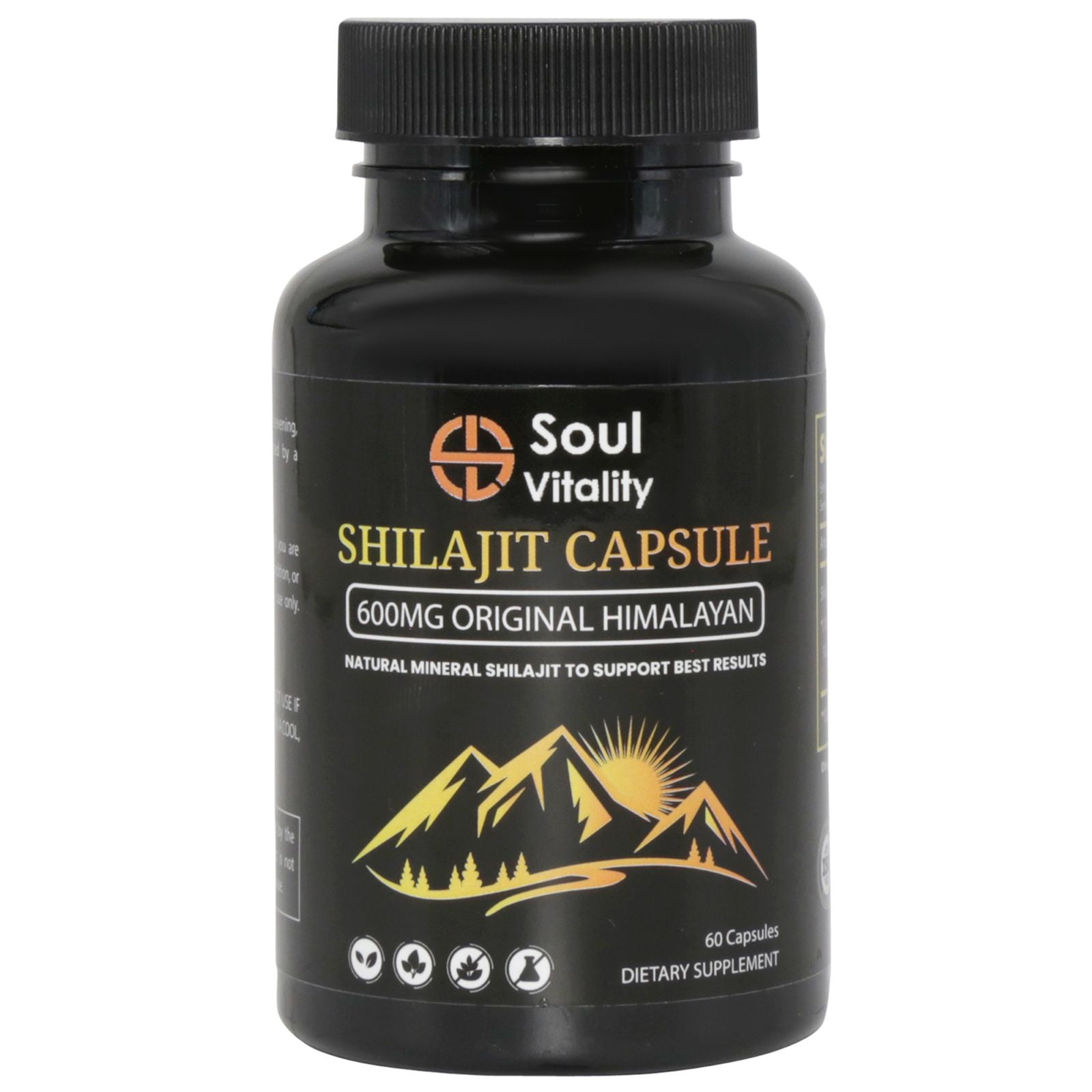 Shilajit Capsule with 600mg Original Himalayan - 60 Capsules