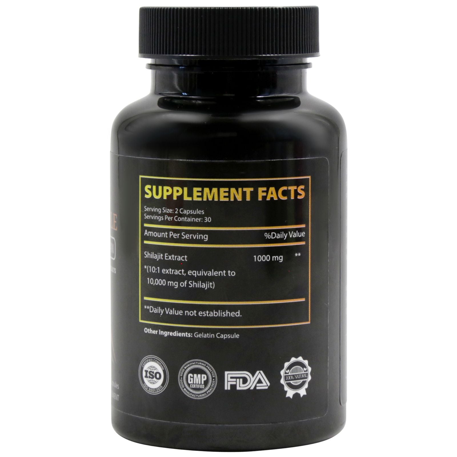 Shilajit Capsule with 600mg Original Himalayan - 60 Capsules