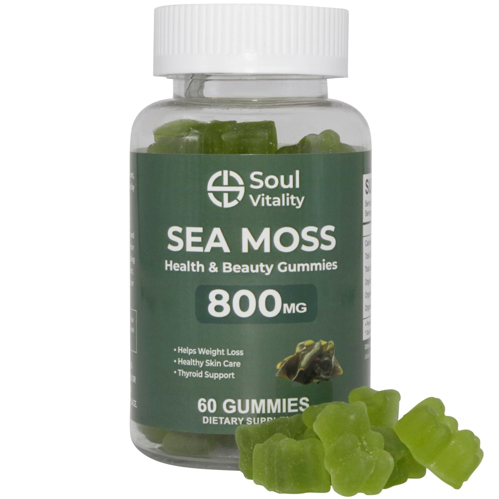 Sea Moss / Health and Beauty 800mg - 60 Dietary Supplement Gummies