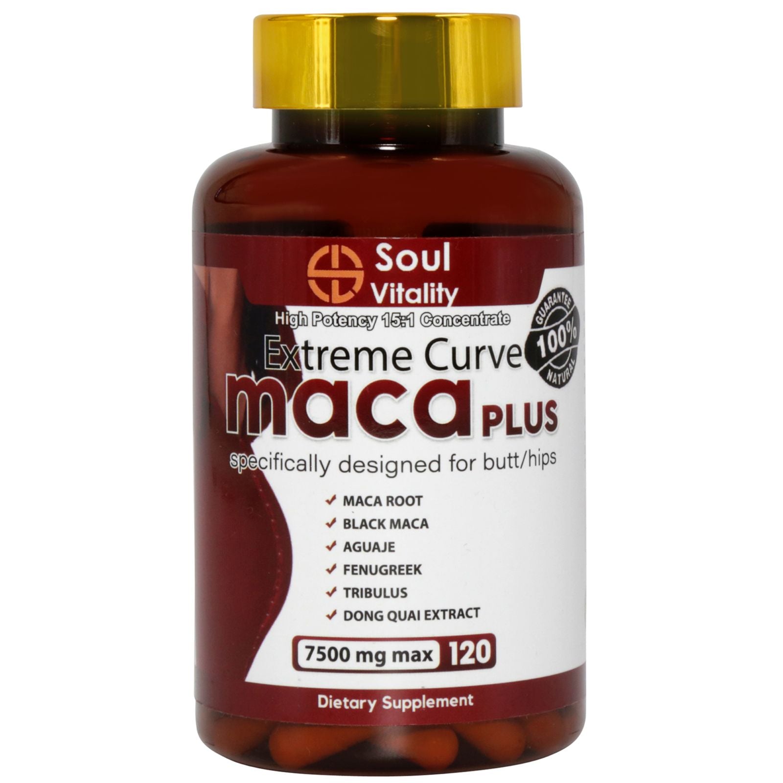 Maca Plus Extreme Curve Capsules - 120 Dietary Capsules