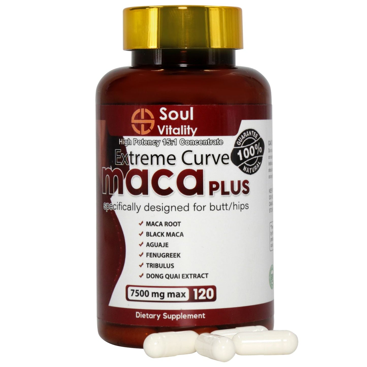 Maca Plus Extreme Curve Capsules - 120 Dietary Capsules