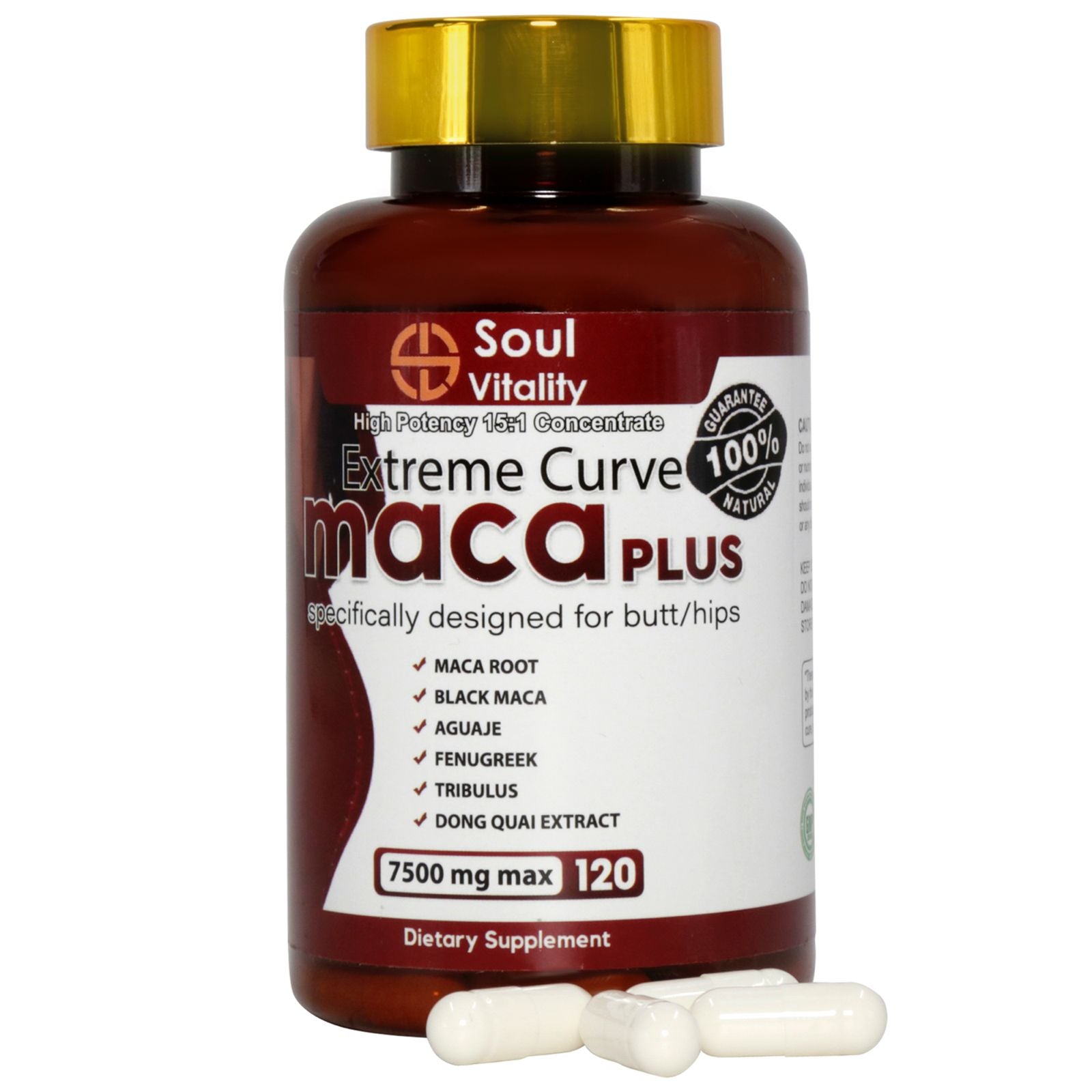 Maca Plus Extreme Curve Capsules - 120 Dietary Capsules