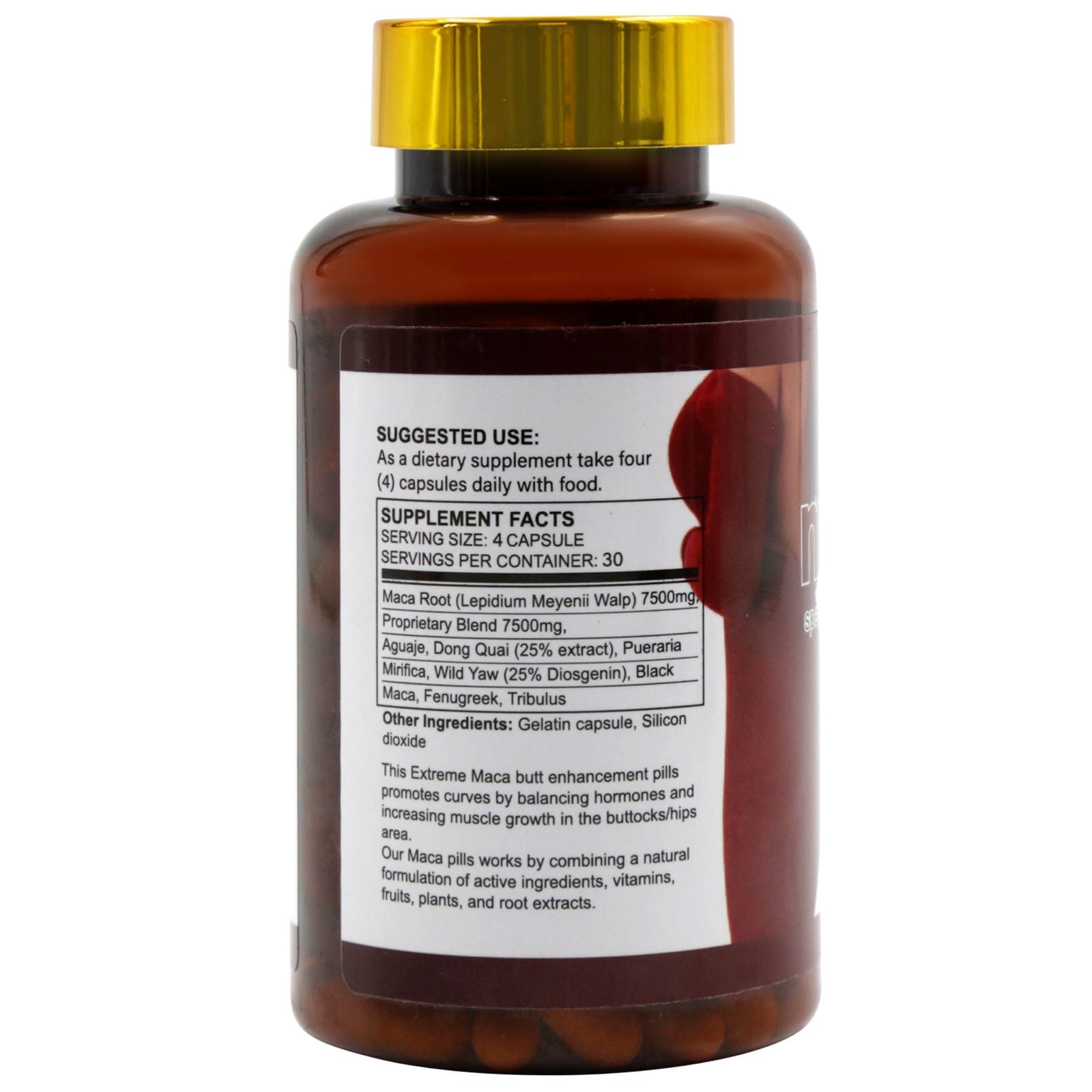 Maca Plus Extreme Curve Capsules - 120 Dietary Capsules