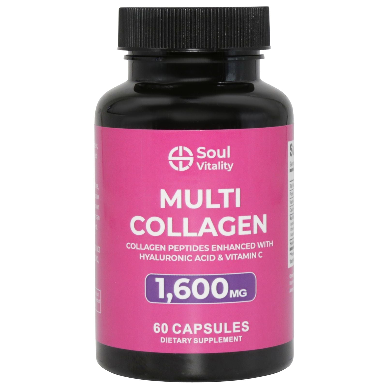 Multi Collagen with Hyaluronic Acid & Vitamin C 1600mg - 60 Capsules
