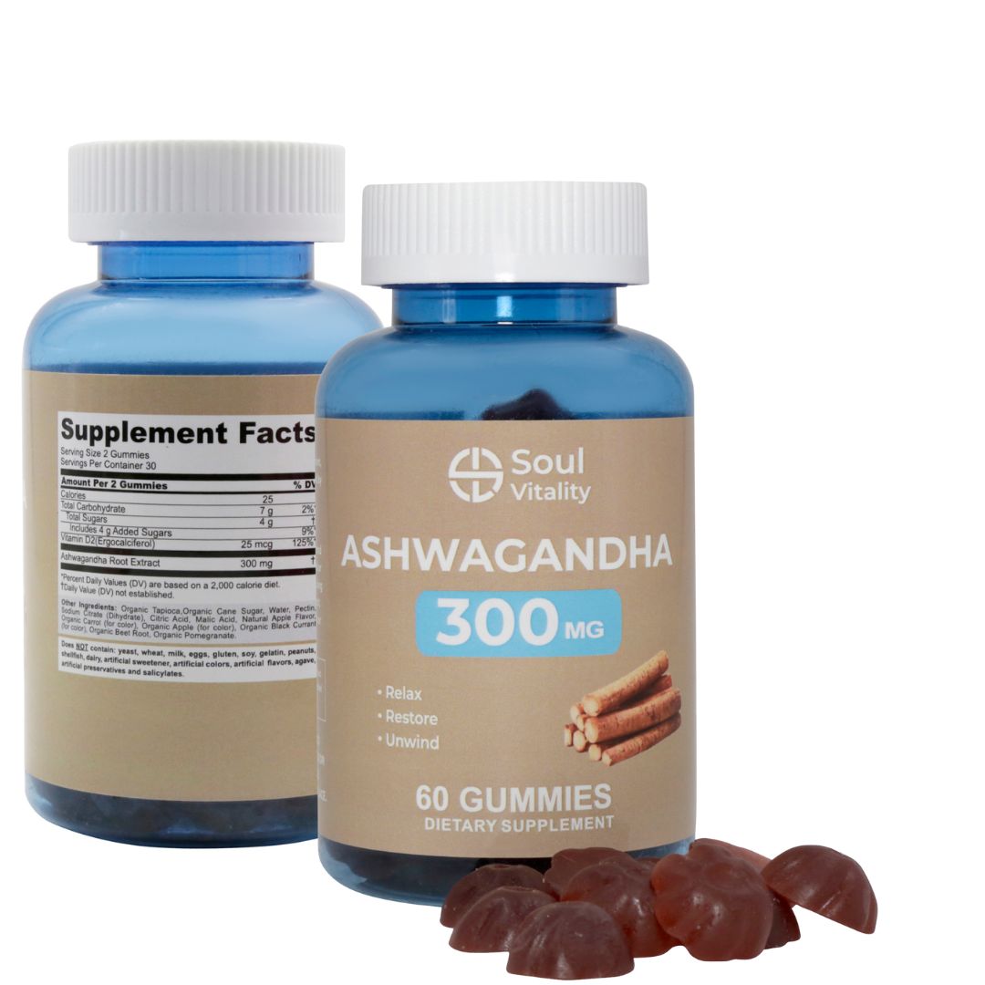 Ashwagandha 300mg - 60 Dietary Supplement Gummies