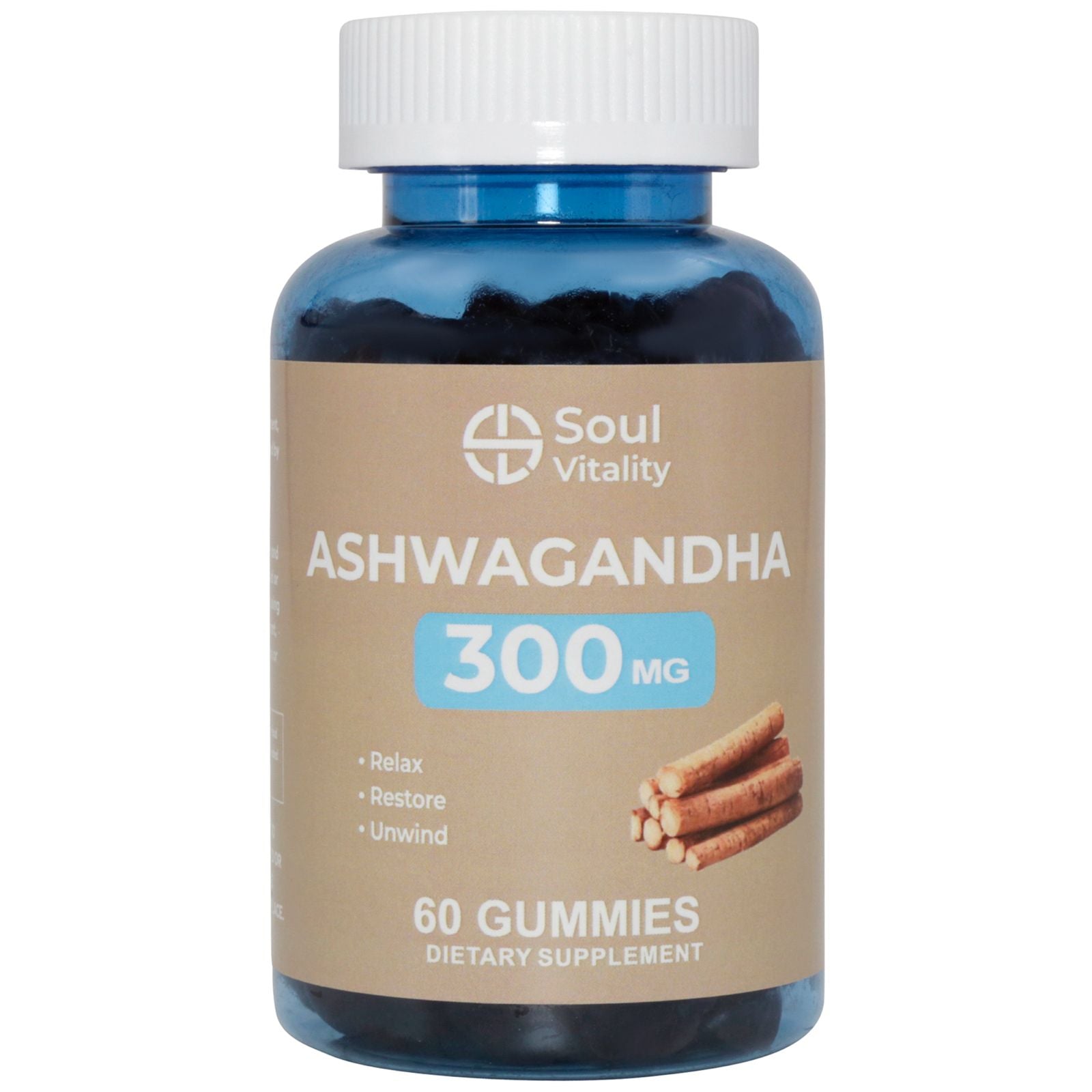 Ashwagandha 300mg - 60 Dietary Supplement Gummies