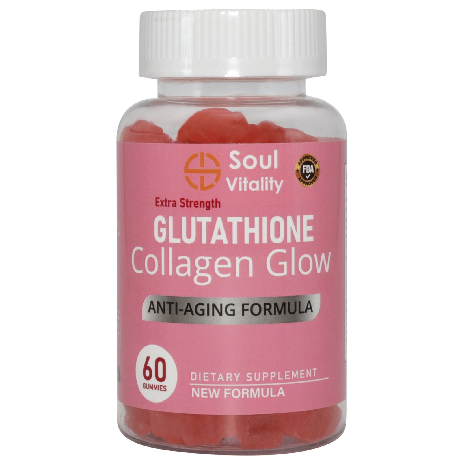 Glutathione Collagen Glow Anti-Aging Formula Gummies - 60 Gummies.