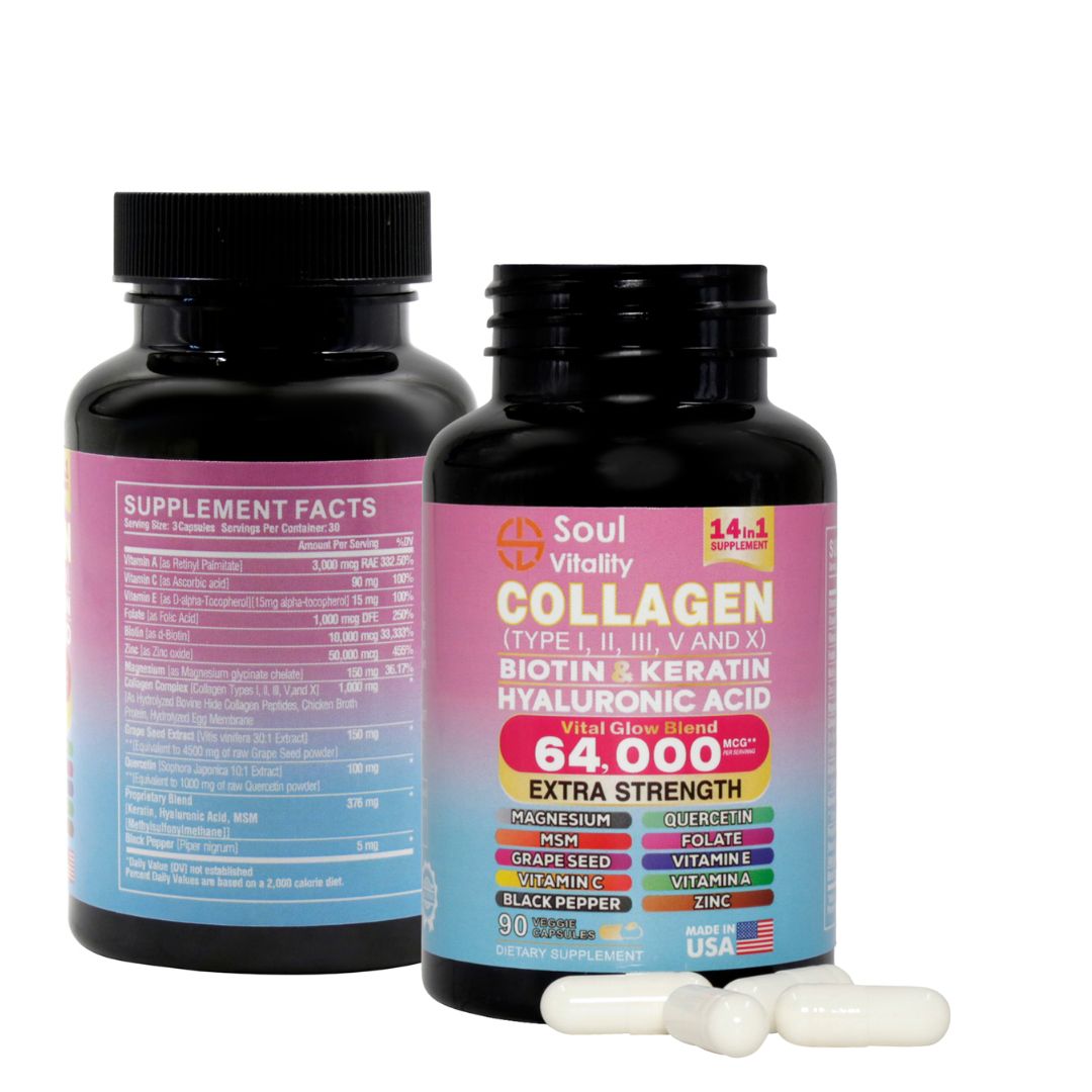 14-in-1 Collagen Vital Glow Blend - 90 Veggie Capsules