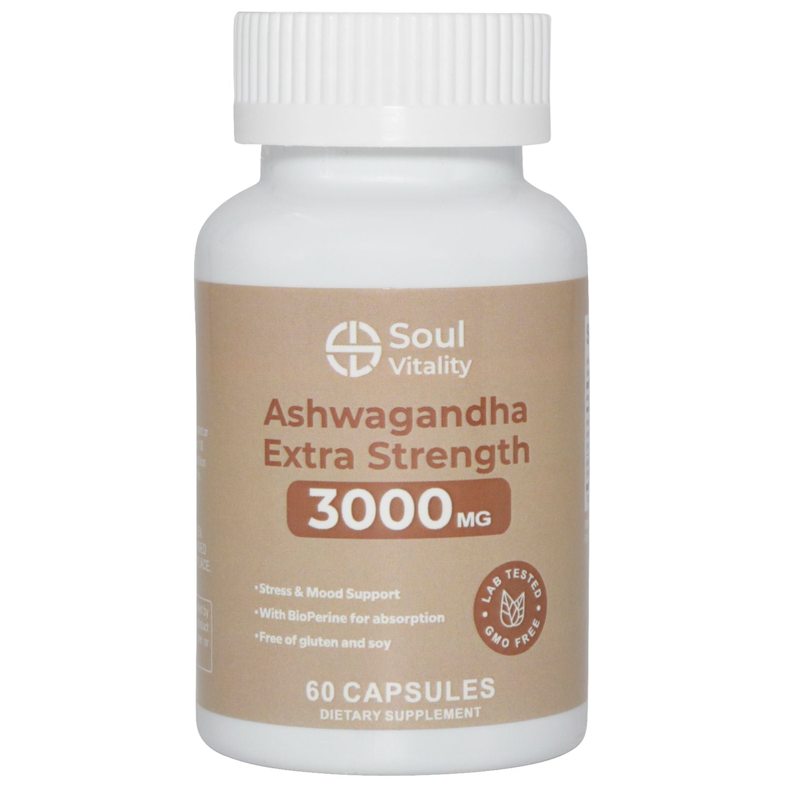 Ashwagandha Extra Strength 3000mg - 60 Dietary Supplement Capsules