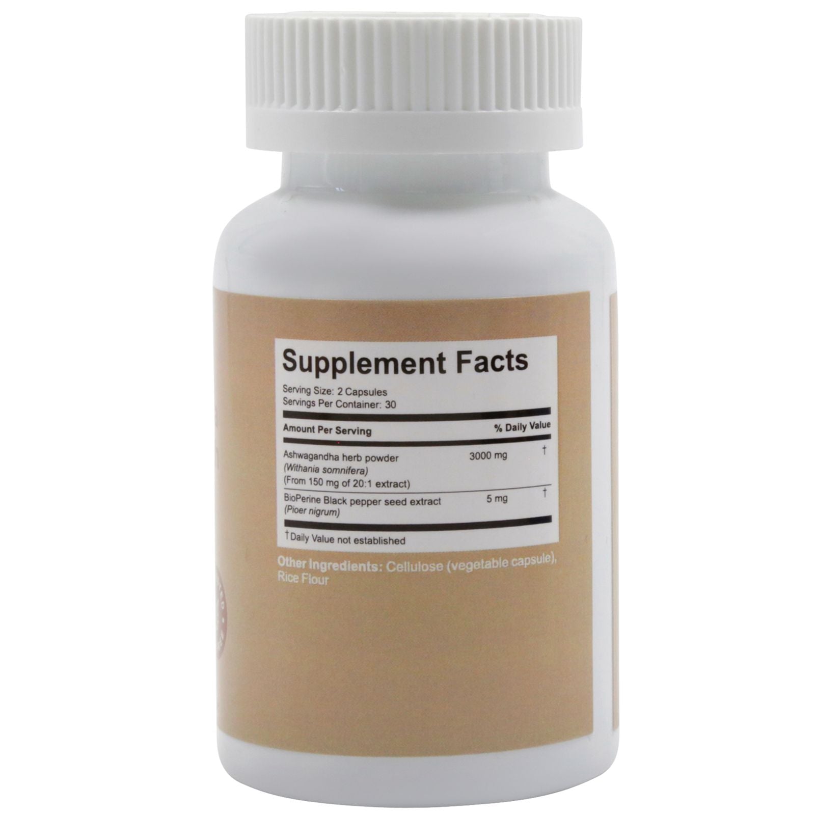 Ashwagandha Extra Strength 3000mg - 60 Dietary Supplement Capsules