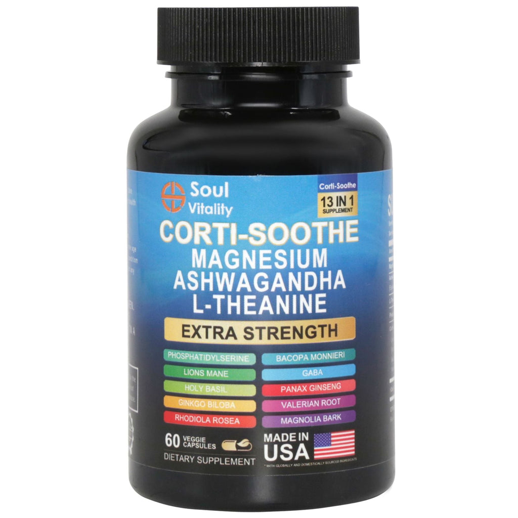 13-in-1 Corti-Soothe Magnesium Ashwagandha Capsules - 90 Capsules