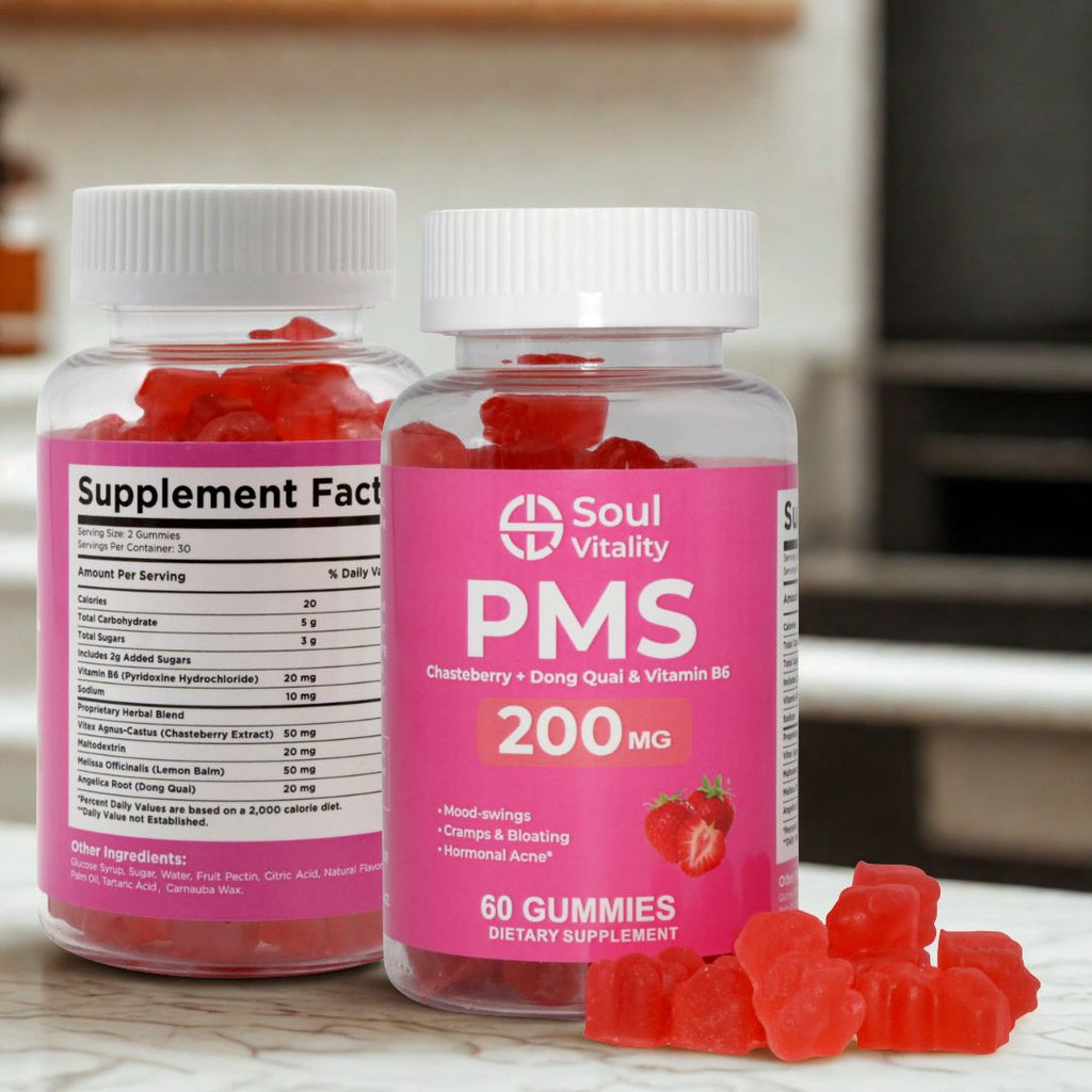 PMS Cramps & Bloating 200mg - 60 Dietary Supplement Gummies