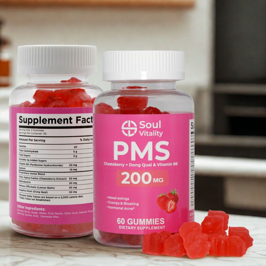 PMS Cramps & Bloating 200mg - 60 Dietary Supplement Gummies