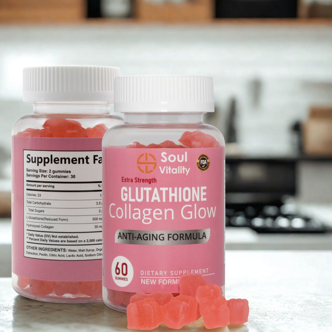 Glutathione Collagen Glow Anti-Aging Formula Gummies - 60 Gummies.