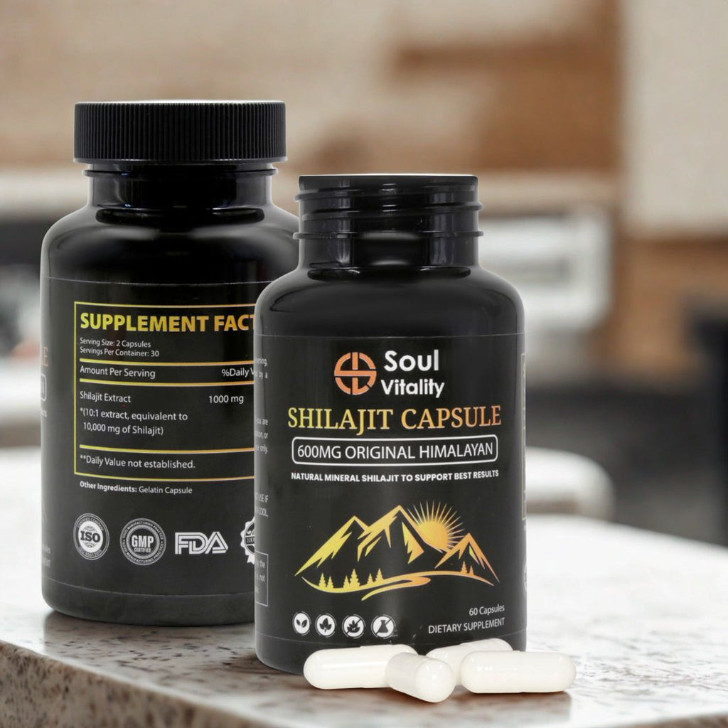 Shilajit Capsule with 600mg Original Himalayan - 60 Capsules