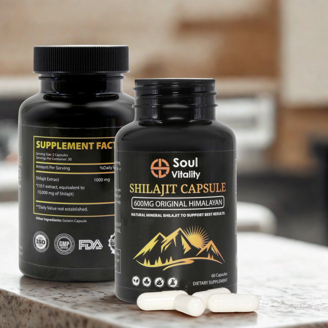 Shilajit Capsule with 600mg Original Himalayan - 60 Capsules