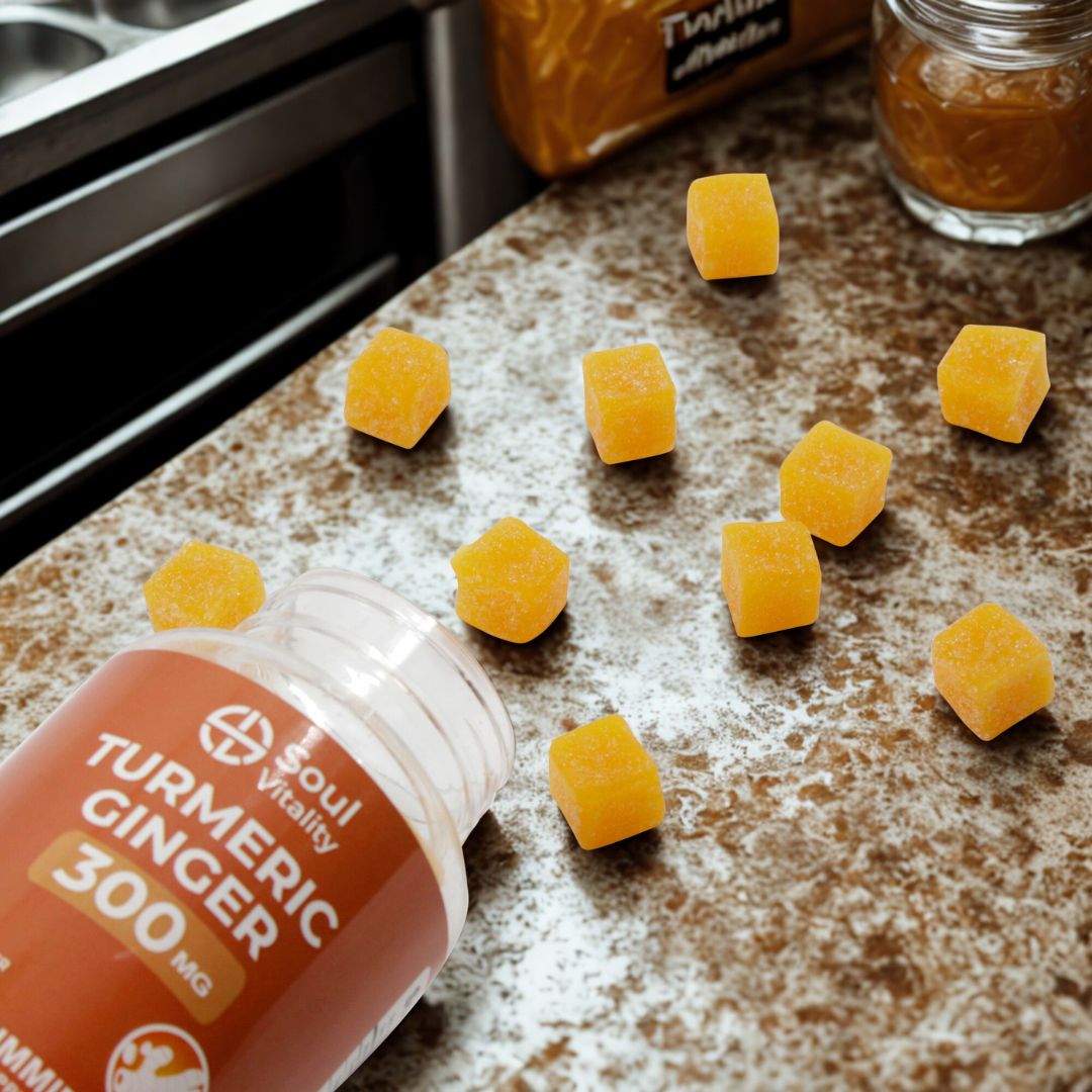 Tumeric Ginger 300mg - 60 Dietary Supplement Gummies