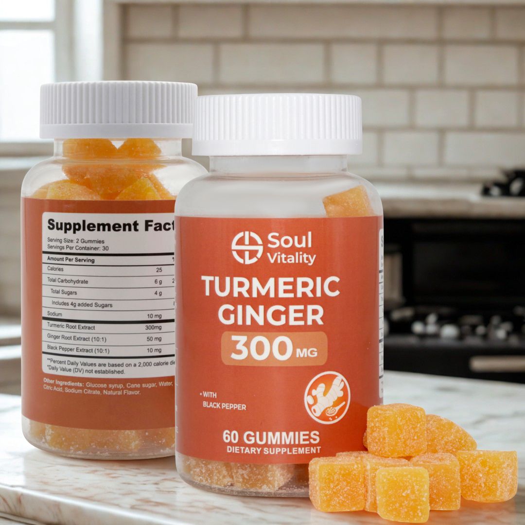 Tumeric Ginger 300mg - 60 Dietary Supplement Gummies