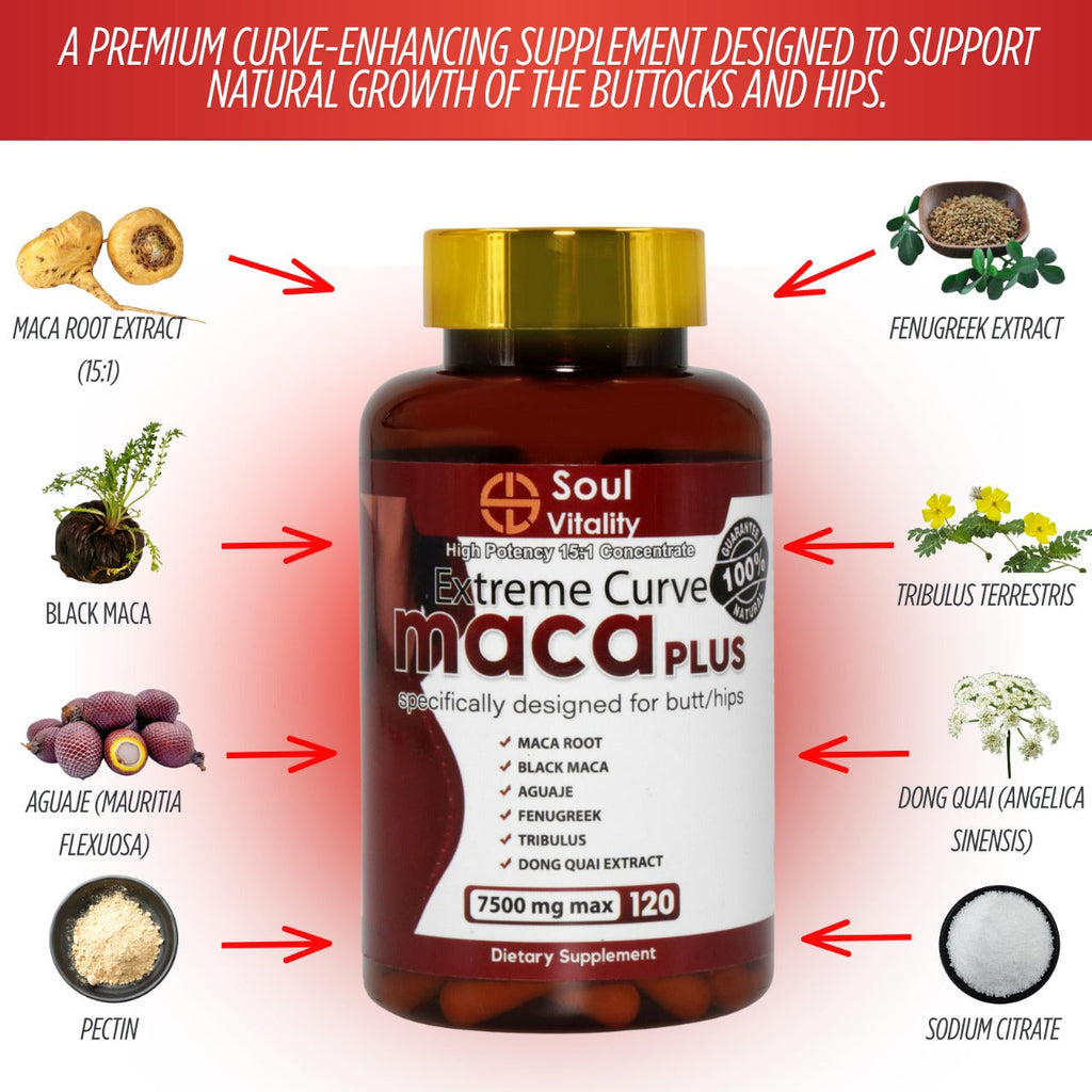 Maca Plus Extreme Curve Capsules - 120 Dietary Capsules