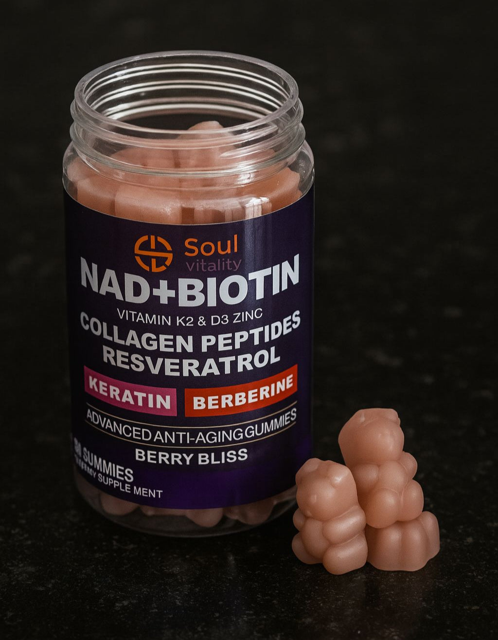 NAD+ Biotin Advanced Anti-Aging Gummies – Berry Bliss